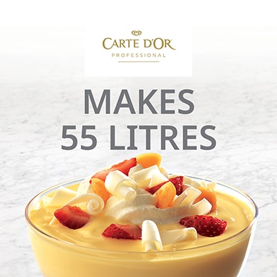 CARTE D'OR Custard Powder - 2.5 Kg - Carte D’Or Custard Powder is made in 3 steps, and delivers great colour, taste and a high yield at a low cost.